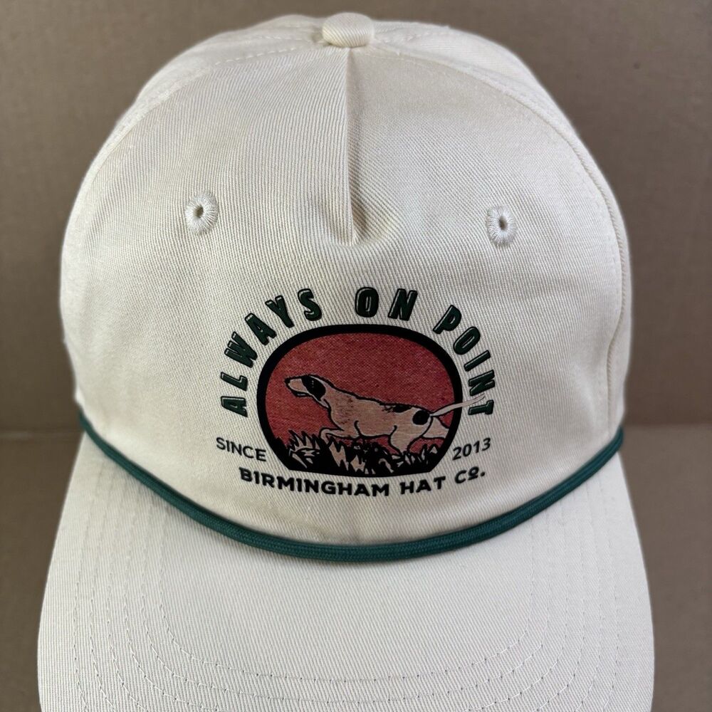 Always On Point Hat Cap Adjustable Cream Green, Birmingham, Dog, Hunting - Picture 8 of 8